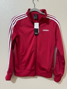 NWT Adidas Women’s XS Maroon 3-Stripes Zip Track Jacket Athleisure Top